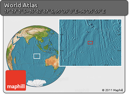 Satellite Location Map of the Area around 16° 59' 54" S, 96° 7' 30" E