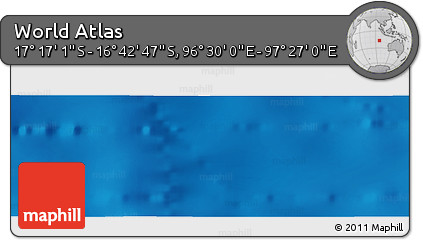 Physical Panoramic Map of the Area around 16° 59' 54" S, 96° 58' 29" E
