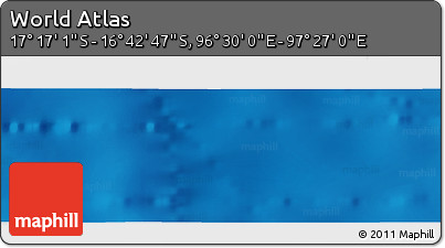 Physical Panoramic Map of the Area around 16° 59' 54" S, 96° 58' 29" E