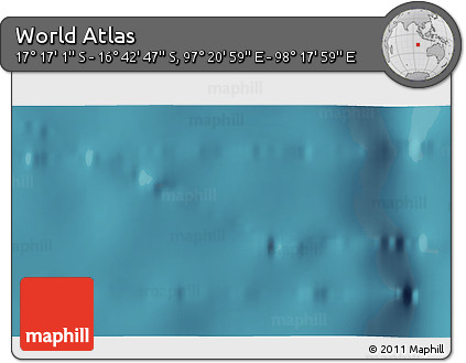 Satellite 3D Map of the Area around 16° 59' 54" S, 97° 49' 29" E