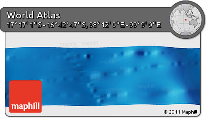 Physical Panoramic Map of the Area around 16° 59' 54" S, 98° 40' 30" E