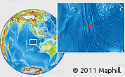 Physical Location Map of the area around 16° 59' 54" S, 99° 31' 30" E