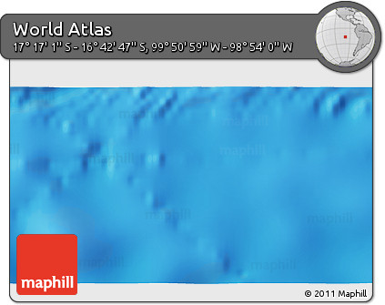 Physical 3D Map of the Area around 16° 59' 54" S, 99° 22' 30" W