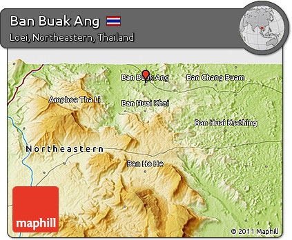 Physical 3D Map of Ban Buak Ang