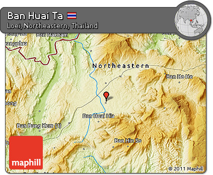 Physical 3D Map of Ban Huai Ta