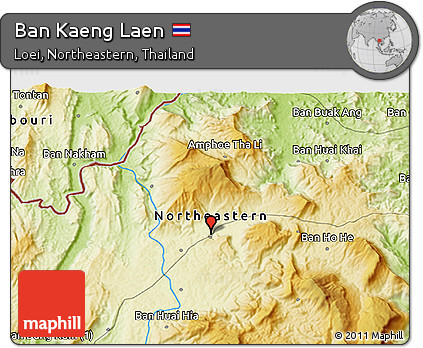 Physical 3D Map of Ban Kaeng Laen