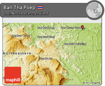 Physical 3D Map of Ban Tha Poep