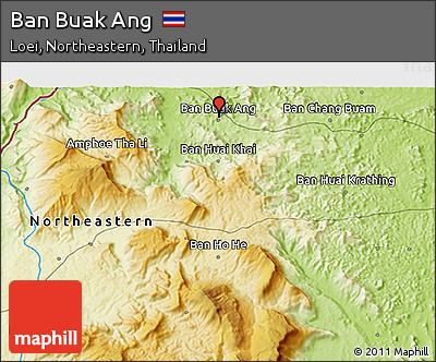 Physical 3D Map of Ban Buak Ang