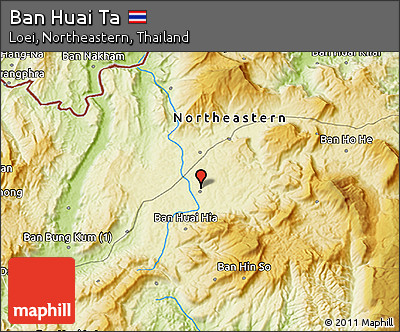 Physical 3D Map of Ban Huai Ta