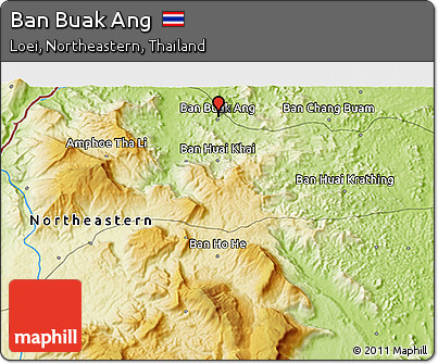 Physical 3D Map of Ban Buak Ang