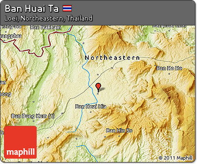 Physical 3D Map of Ban Huai Ta