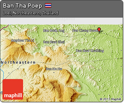Physical 3D Map of Ban Tha Poep