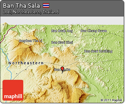 Physical 3D Map of Ban Tha Sala