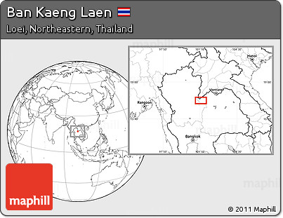 Blank Location Map of Ban Kaeng Laen