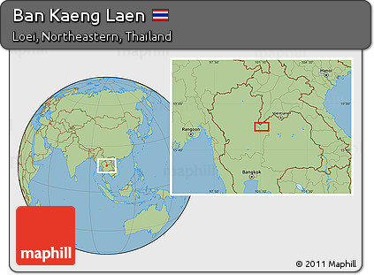 Savanna Style Location Map of Ban Kaeng Laen