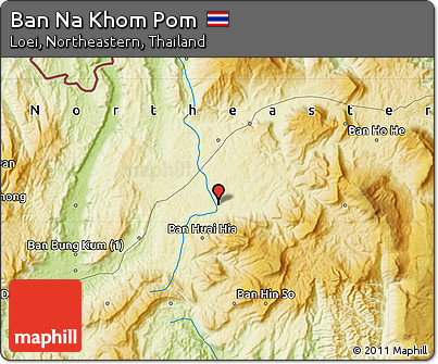 Physical Map of Ban Na Khom Pom