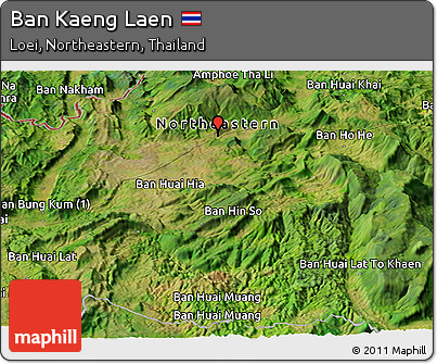 Satellite Panoramic Map of Ban Kaeng Laen