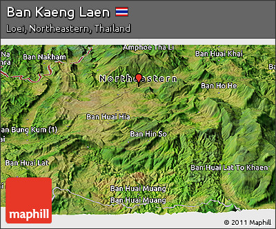 Satellite Panoramic Map of Ban Kaeng Laen