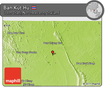 Physical 3D Map of Ban Kut Hu