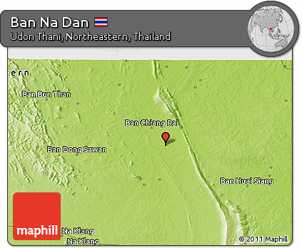 Physical 3D Map of Ban Na Dan