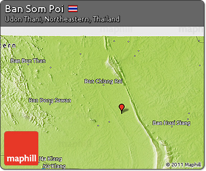 Physical 3D Map of Ban Som Poi