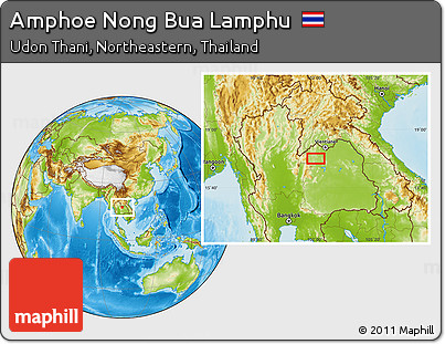 Physical Location Map of Amphoe Nong Bua Lamphu