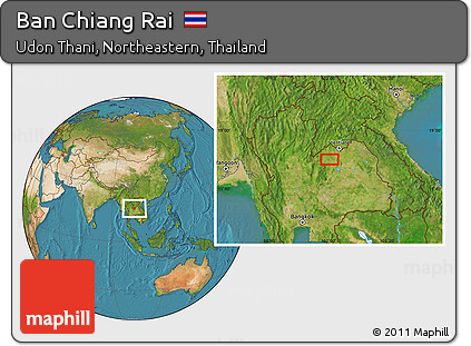 Satellite Location Map of Ban Chiang Rai