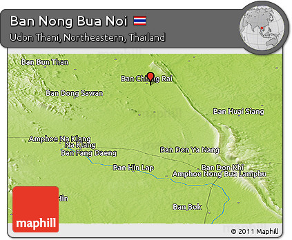 Physical Panoramic Map of Ban Nong Bua Noi
