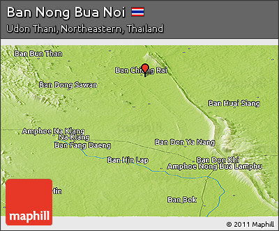 Physical Panoramic Map of Ban Nong Bua Noi