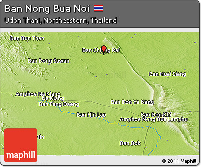 Physical Panoramic Map of Ban Nong Bua Noi