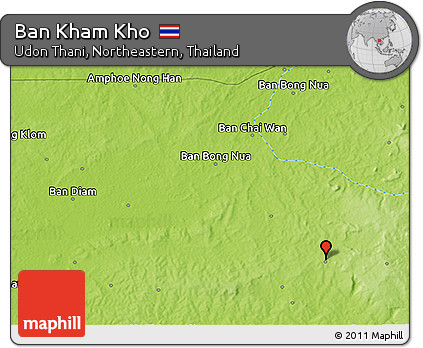 Physical 3D Map of Ban Kham Kho