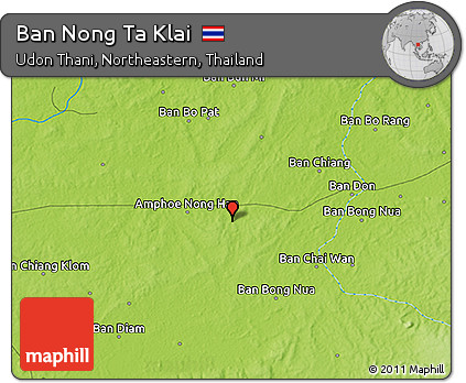 Physical 3D Map of Ban Nong Ta Klai