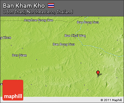 Physical 3D Map of Ban Kham Kho