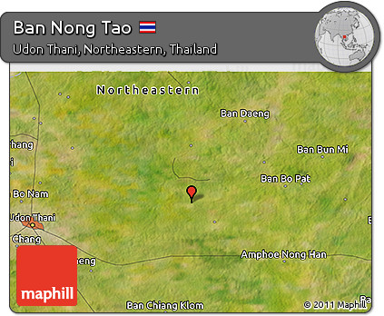 Satellite 3D Map of Ban Nong Tao