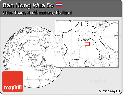 Blank Location Map of Ban Nong Wua So