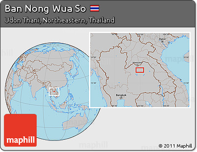 Gray Location Map of Ban Nong Wua So