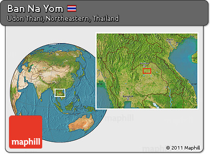Satellite Location Map of Ban Na Yom