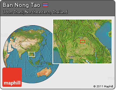 Satellite Location Map of Ban Nong Tao