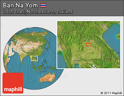 Satellite Location Map of Ban Na Yom