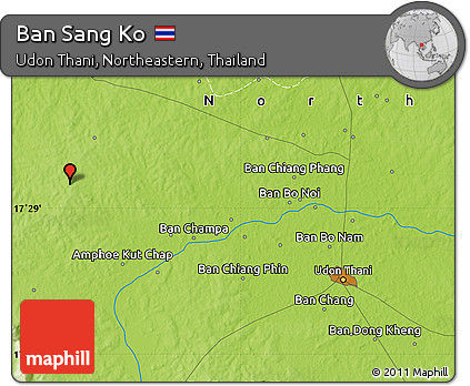 Physical Map of Ban Sang Ko