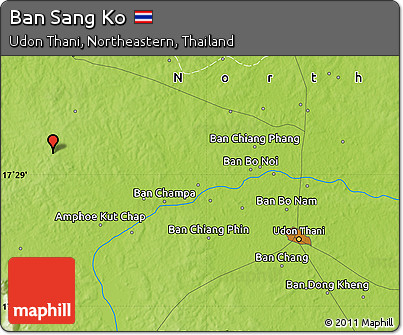 Physical Map of Ban Sang Ko