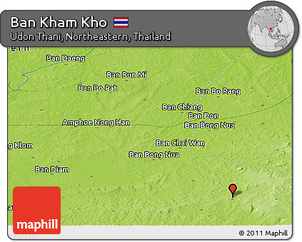 Physical Panoramic Map of Ban Kham Kho