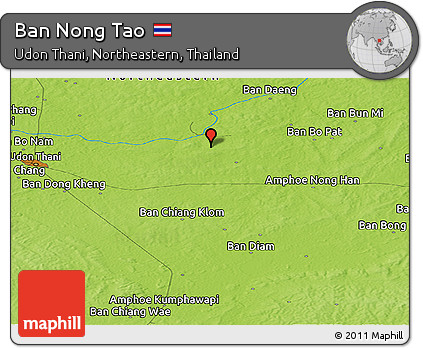 Physical Panoramic Map of Ban Nong Tao