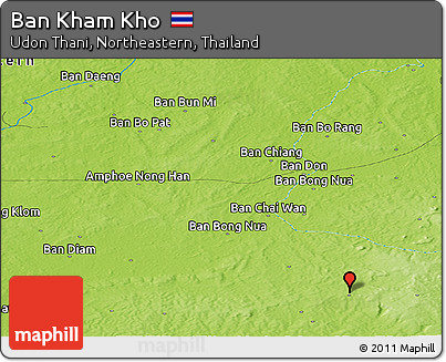 Physical Panoramic Map of Ban Kham Kho