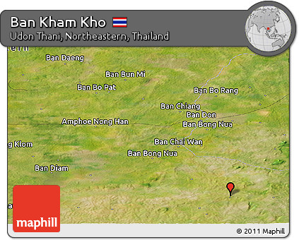 Satellite Panoramic Map of Ban Kham Kho