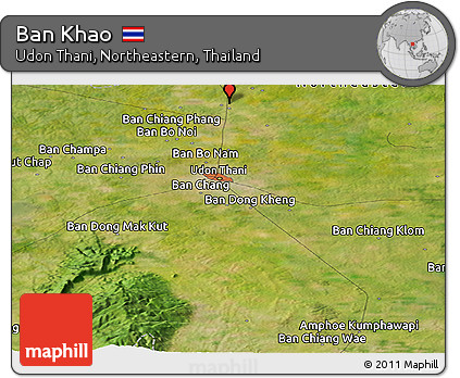 Satellite Panoramic Map of Ban Khao