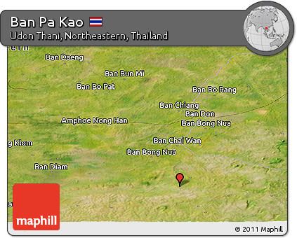 Satellite Panoramic Map of Ban Pa Kao