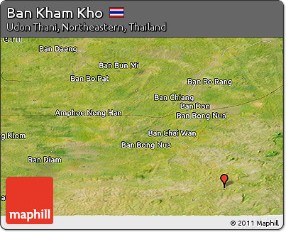 Satellite Panoramic Map of Ban Kham Kho