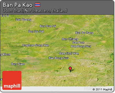 Satellite Panoramic Map of Ban Pa Kao