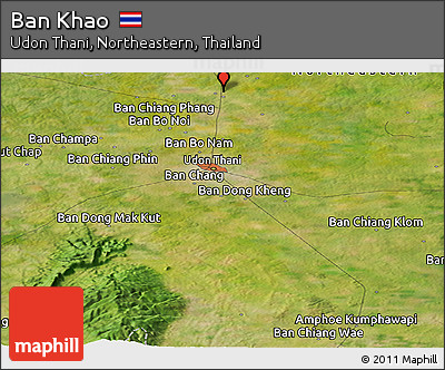 Satellite Panoramic Map of Ban Khao
